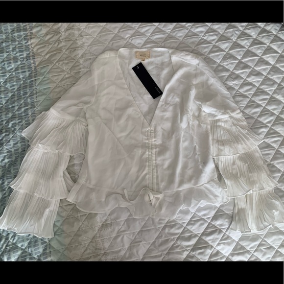 Reset White Ruffle Shirt - Picture 1 of 2
